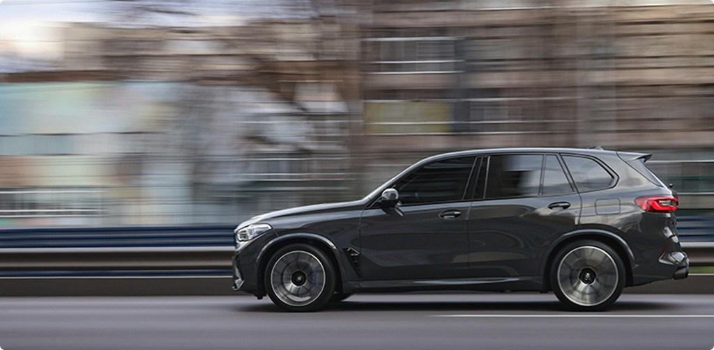 Luxury car in motion