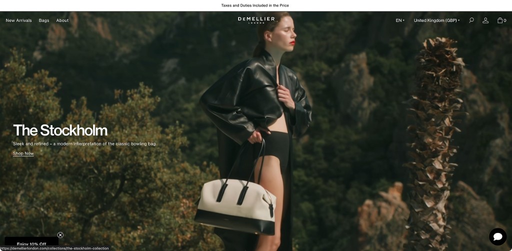 DeMellier London website showcase