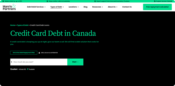 Harris & Partners website homepage